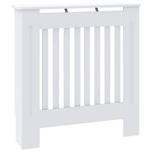 vidaXL Cubierta para radiador madera de ingenier&iacute;a blanco 78 cm
