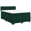 vidaXL Cama box spring con colch&oacute;n terciopelo verde oscuro 160x200 cm