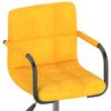 vidaXL Silla de comedor giratoria de terciopelo amarillo mostaza