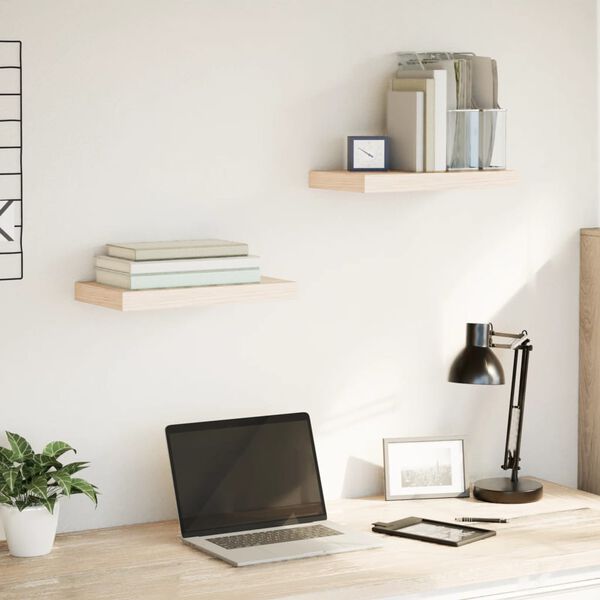 vidaXL Estantes flotantes 2 uds madera de ingenier&iacute;a 40x23,5x4 cm