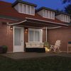 vidaXL Toldo retr&aacute;ctil manual con luces LED marr&oacute;n 400x300 cm