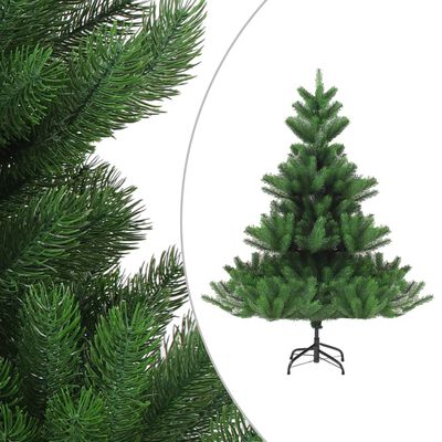 vidaXL Árbol Navidad artificial abeto Nordmann con luces verde 210 cm