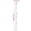 vidaXL Poste de Valla 7 pcs Gris Acero