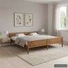vidaXL Estructura cama sin colch&oacute;n madera pino marr&oacute;n miel 200x200 cm