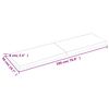 vidaXL Tablero mesa madera tratada borde vivo marr&oacute;n 180x50x(2-6) cm