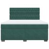 vidaXL Cama box spring con colch&oacute;n terciopelo verde oscuro 180x200 cm
