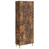 vidaXL 2 pcs Roble Ahumado