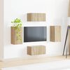 vidaXL Conjunto de mueble de TV 4 pcs Roble Sonoma