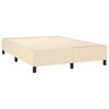 vidaXL Cama box spring con colch&oacute;n tela color crema 140x190 cm