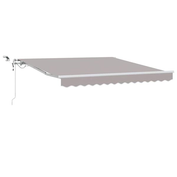 vidaXL Toldo Retr&aacute;ctil Gris Claro 350 x 250 cm Poli&eacute;ster y metal