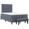 vidaXL Cama tipo Box Spring Gris oscuro 120 x 190 cm Terciopelo