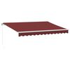 vidaXL Toldo retr&aacute;ctil manual color burdeos 350x250 cm