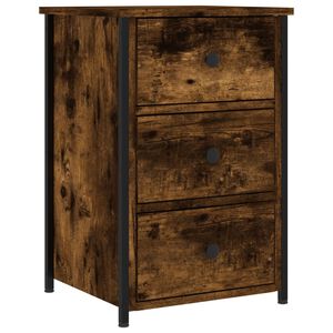 vidaXL Mesita de noche madera de ingenier&iacute;a roble ahumado 40x36x60 cm