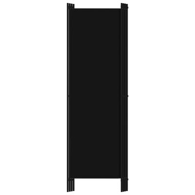 vidaXL Biombo divisor de 4 paneles negro 200x180 cm