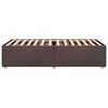 vidaXL Estructura de cama sin colch&oacute;n tela marr&oacute;n oscuro 80x200 cm