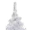 vidaXL Árbol de Navidad preiluminado con luces y bolas plateado 210 cm