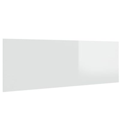 vidaXL Cabecero cama madera contrachapada blanco brillo 240x1,5x80 cm