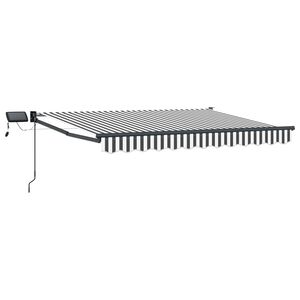 vidaXL Toldo manual retr&aacute;ctil con LEDs Antracita y 3,5 x 2 m