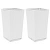 vidaXL Jardineras 2 unidades PP blanco 32,5x32,5x57 cm
