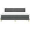 vidaXL Cama tipo Box Spring con colch&oacute;n Gris oscuro 200 x 180 cm tela