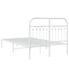 vidaXL Estructura cama sin colchón con cabecero metal blanco 120x190cm