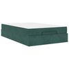vidaXL Estructura de cama con colch&oacute;n 2 uds. Verde Terciopelo