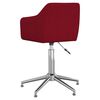 vidaXL Sillas de comedor giratorias 6 unidades tela rojo tinto