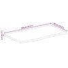 vidaXL Tablero de mesa borde natural madera maciza mango 120x60x2,5 cm
