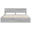 vidaXL Estructura de cama Gris Sonoma 200 x 200 cm Madera Ingenieril