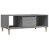 vidaXL Mesa de centro madera contrachapada gris Sonoma 90x50x36,5 cm