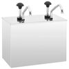 vidaXL Dispensador de salsa de acero inoxidable 2 x 3,5 L