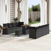 vidaXL Conjunto de sof&aacute;s de jard&iacute;n 12 pcs Negro rat&aacute;n sint&eacute;tico