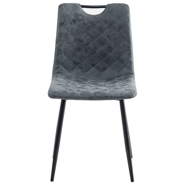 vidaXL Sillas de comedor 2 unidades cuero sint&eacute;tico negro