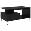 vidaXL Mesa de Caf&eacute; Roble Negro 90 x 49 x 45 cm Madera de ingenier&iacute;a