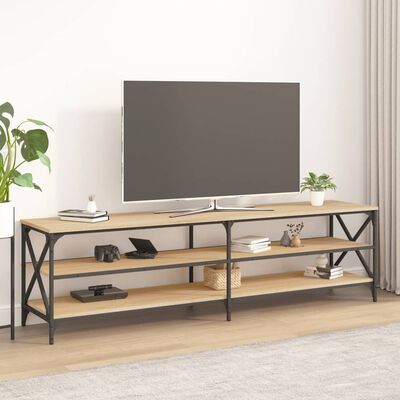 vidaXL Mueble para TV madera contrachapada roble Sonoma 180x40x50 cm