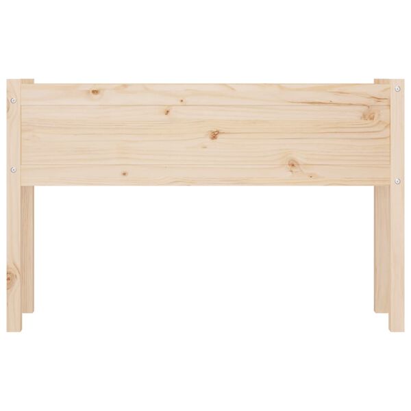vidaXL Jardinera de madera maciza de pino 110x31x70 cm