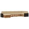 vidaXL Conjunto de sof&aacute;s de exterior con coj&iacute;n 7 pcs Natural y Beige