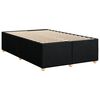vidaXL Cama box spring con colch&oacute;n tela negro 120x200 cm