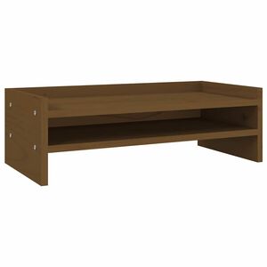 vidaXL Soporte para monitor madera maciza pino marr&oacute;n miel 50x24x16 cm