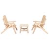 vidaXL Juego de muebles de jard&iacute;n 3 piezas madera maciza de abeto