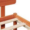 vidaXL Estructura de cama con cabecera Marr&oacute;n cera 140 x 190 cm