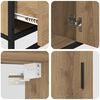 vidaXL Juego de muebles de ba&ntilde;o con caj&oacute;n 3 pcs Roble artesanal