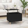 vidaXL Mesa de centro madera contrachapada negro 60x44,5x45 cm