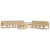 vidaXL Conjunto de sof&aacute;s de exterior 9 uds. y Beige Poli&eacute;ster