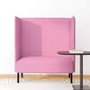 vidaXL Sofa de Espalda Alta 101cm Rosa tela