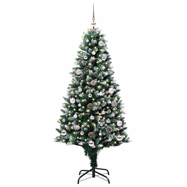 vidaXL &Aacute;rbol de Navidad artificial Verde 150 cm PVC y Acero y Pl&aacute;stico