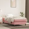 vidaXL Cama box spring con colch&oacute;n terciopelo rosa 90x190 cm