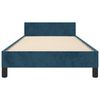 vidaXL Estructura de cama sin colch&oacute;n terciopelo azul oscuro 80x200 cm