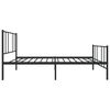 vidaXL Estructura cama sin colch&oacute;n con estribo metal negro 100x200 cm