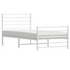 vidaXL Estructura cama sin colchón con estribo metal blanco 100x190 cm